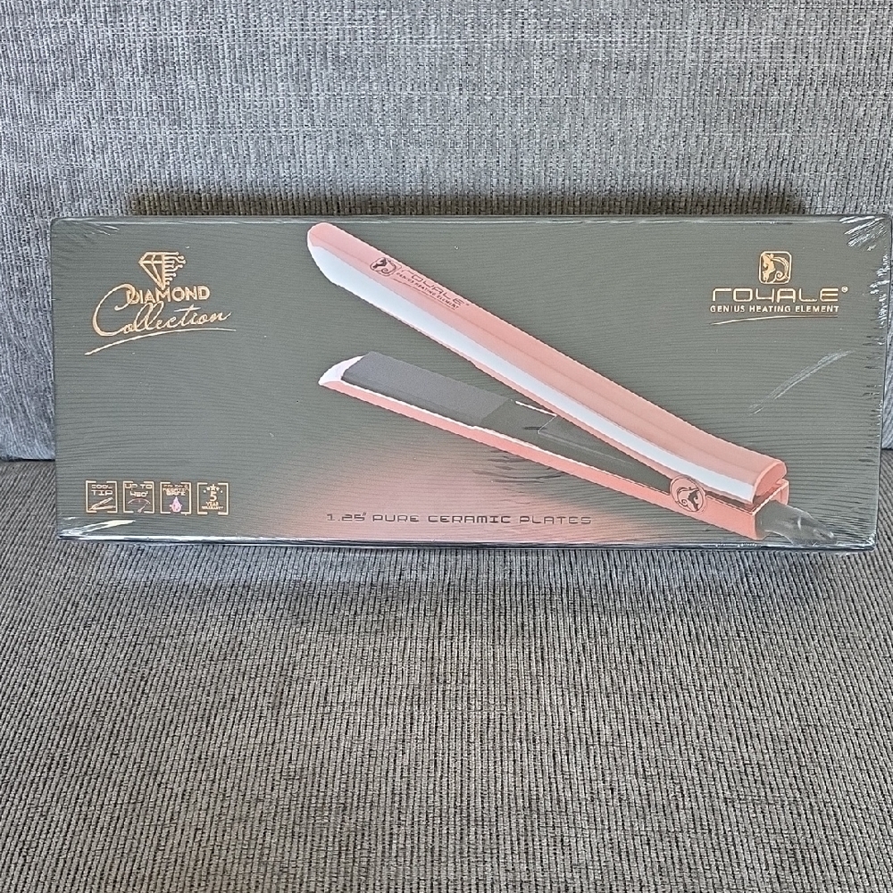 Royale Genius Heating Element 1.25" Hair Straightener, New, Rose Gold